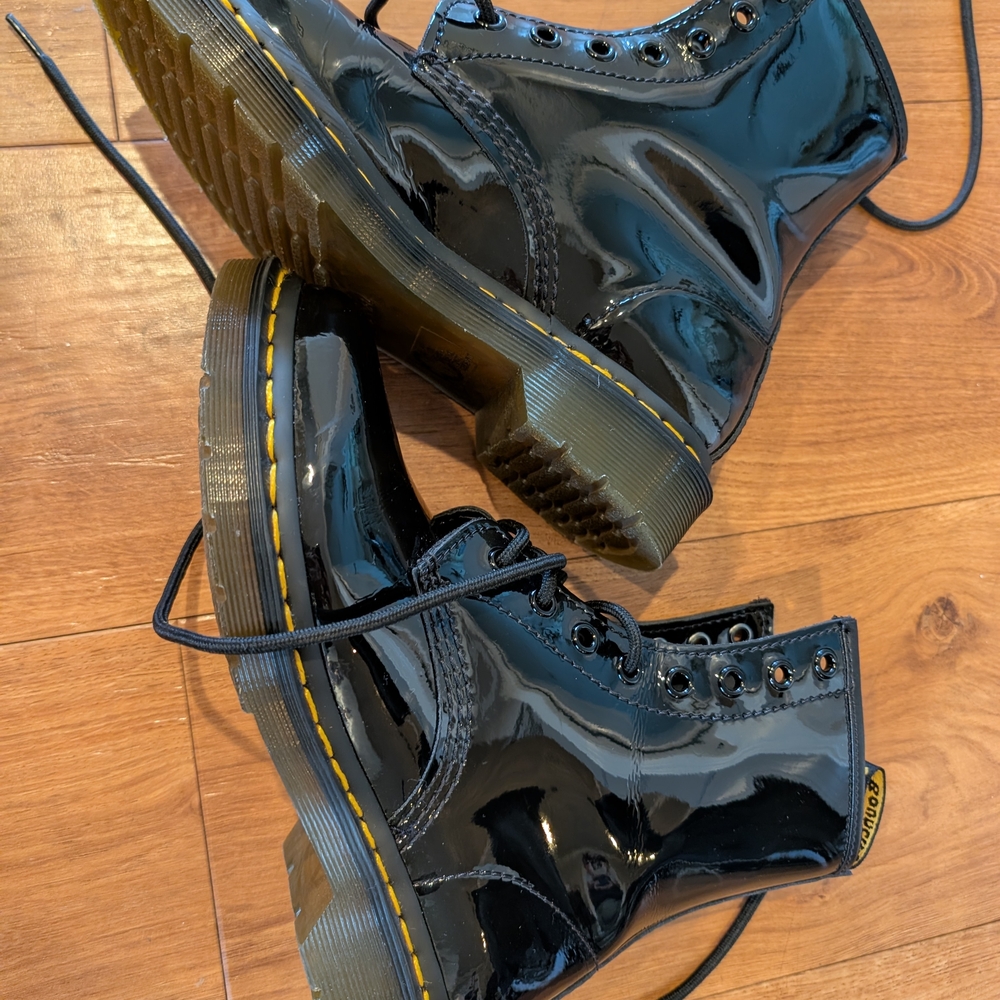 Dr. Martens Black Patent Leather Boots
